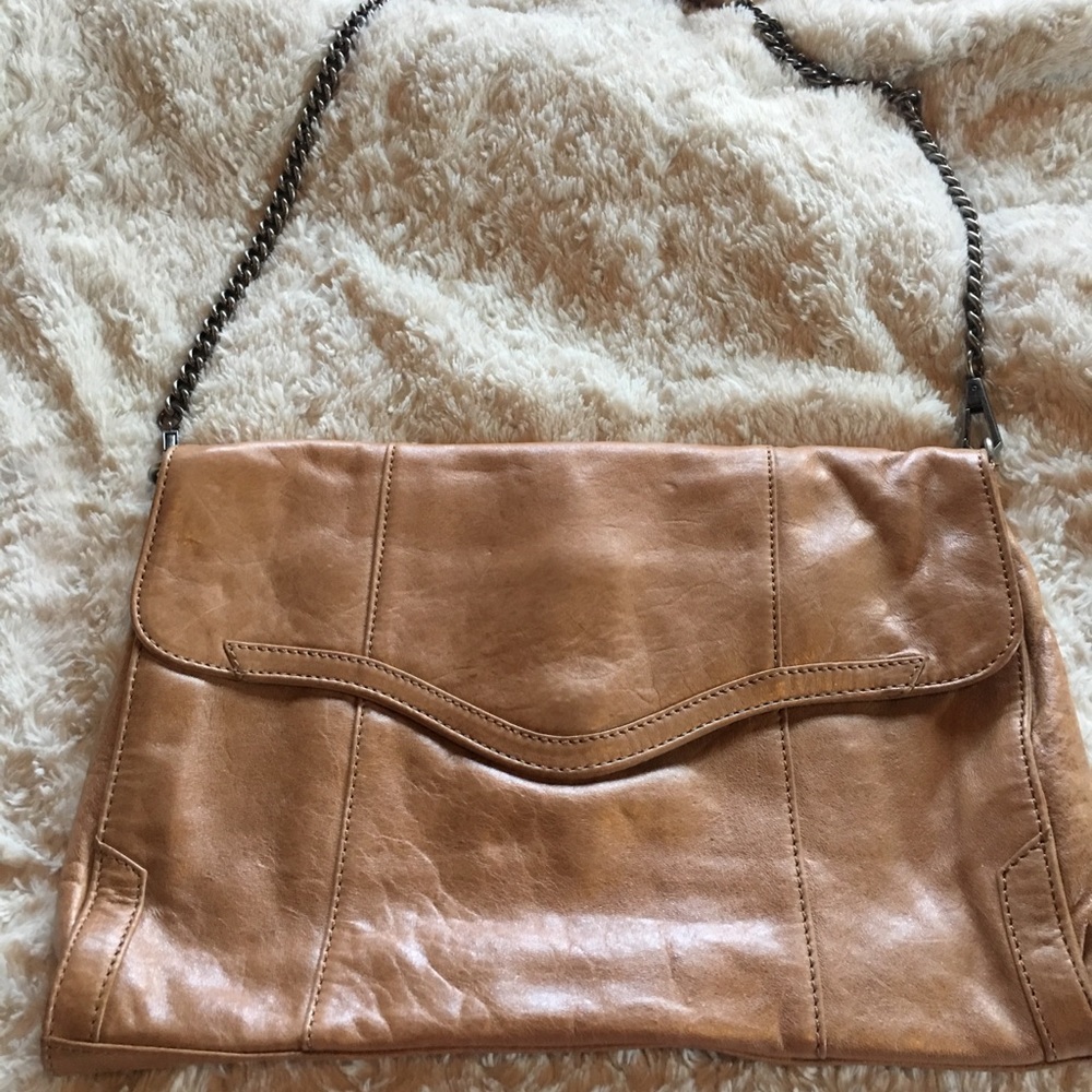 REBECCA MINKOFF TAN CLUTCH PURSE